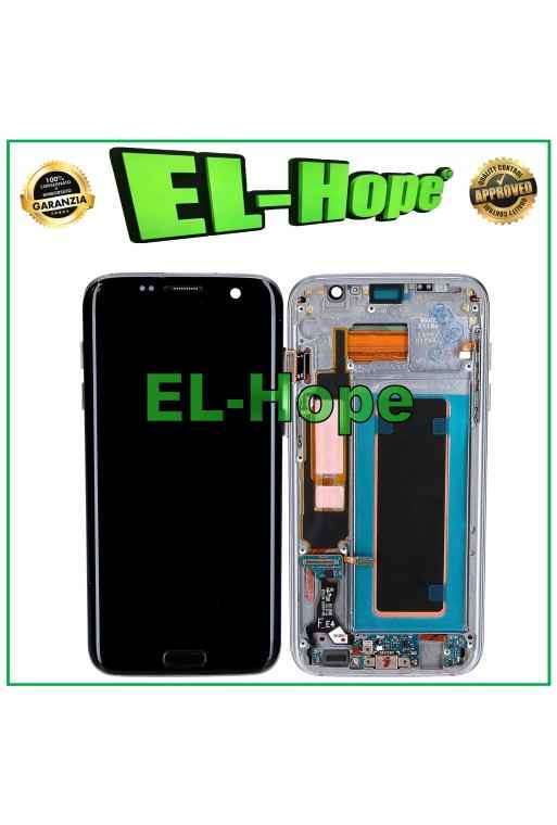 PANTALLA OLED CON MARCO PARA SAMSUNG GALAXY S7 EDGE SM-G935 PANTALLA TÁCTIL CRISTAL NEGRO