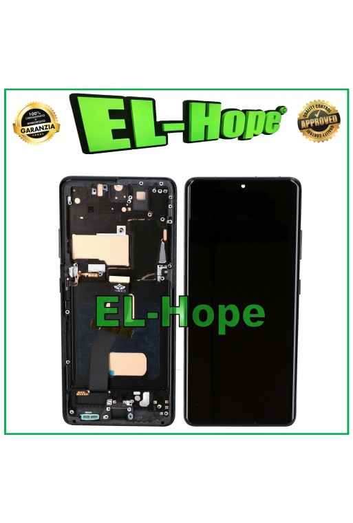PANTALLA LCD CON MARCO TFT PARA SAMSUNG GALAXY S21 ULTRA SM-G998 CRISTAL NEGRO TÁCTIL
