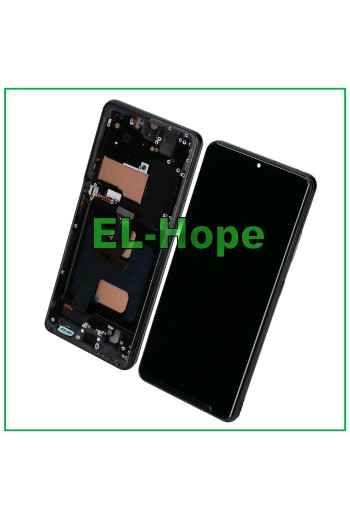 PANTALLA LCD CON MARCO TFT PARA SAMSUNG GALAXY S21 ULTRA SM-G998 CRISTAL NEGRO TÁCTIL