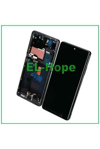 PANTALLA LCD OLED + MARCO PARA SAMSUNG GALAXY S21 ULTRA SM-G998 CRISTAL NEGRO TÁCTIL
