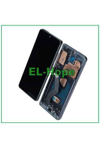 PANTALLA LCD CON MARCO TFT PARA SAMSUNG GALAXY S20+ PLUS SM-G985 G986 CRISTAL NEGRO TÁCTIL