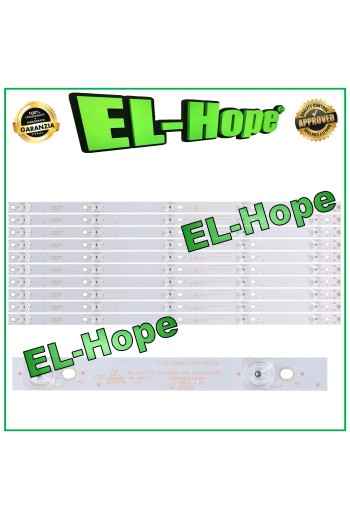 KIT DE 10 BARRAS DE 5 TIRAS LED PARA TV DE 55 BENQ 4/08-K55WD9-A211/N01 A2 K550WD93195069