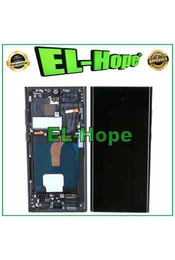 PANTALLA LCD OLED + MARCO TÁCTIL PARA SAMSUNG GALAXY S22 ULTRA 2022 SM-S908 NEGRO