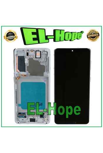 PANTALLA LCD CON MARCO OLED PARA SAMSUNG GALAXY S21 SM-G991 PANTALLA TÁCTIL CRISTAL BLANCO