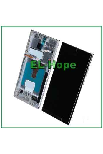 PANTALLA LCD OLED + MARCO TÁCTIL PARA SAMSUNG GALAXY S22 ULTRA 2022 SM-S908 BLANCO