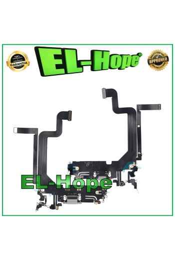 CONECTOR DE CARGA APPLE iPhone 14 PRO MAX FLAT FLEX MICRÓFONO DE CARGA BLANCO