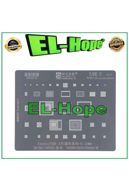 REBALLING DE CAPA DE PLANTILLA EXYNOS 7420 AMAOE SAM3 PARA SAMSUNG S6 / S6+ / NOTE 5