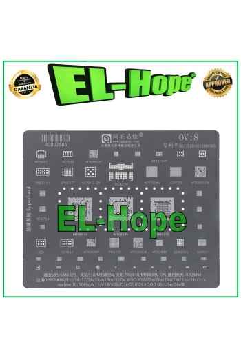 PLACA MADRE DE CAPA DE REBALLING DE STENCIL AMAOE OV8 PARA OPPO A36 A93S A58 A57 A56 A55