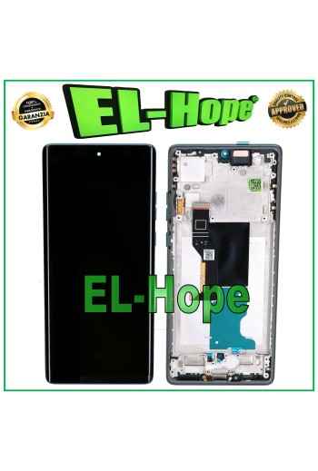 PANTALLA OLED PARA MOTOROLA MOTO EDGE 50 FUSION PANTALLA TÁCTIL LCD MARCO AZUL
