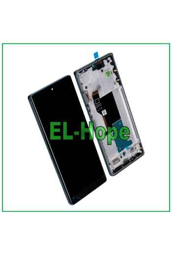 PANTALLA OLED PARA MOTOROLA MOTO EDGE 50 FUSION PANTALLA TÁCTIL LCD MARCO AZUL