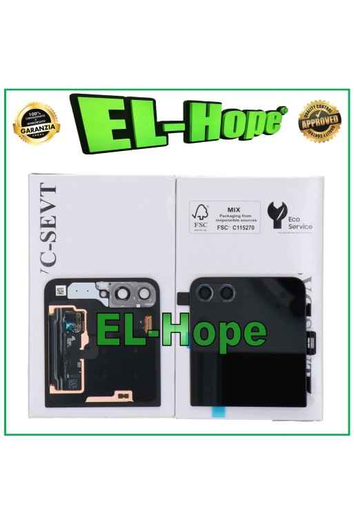 CRISTAL TRASERO LCD SUPERIOR ORIGINAL SAMSUNG GALAXY Z FLIP 5 SM-F731B NEGRO