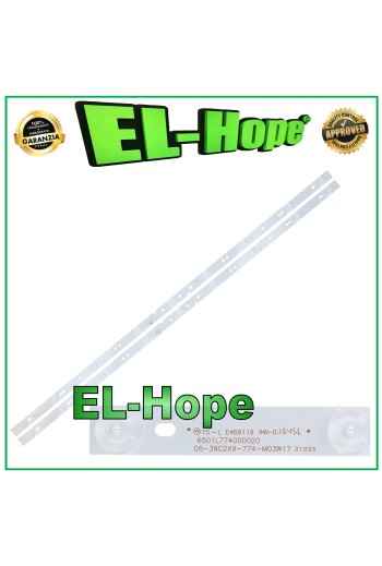 KIT DE 2 BARRAS DE 9 TIRAS LED PARA TV DE 39 AKAI 06-39C2X9-774-M03W17 6501L774000020 