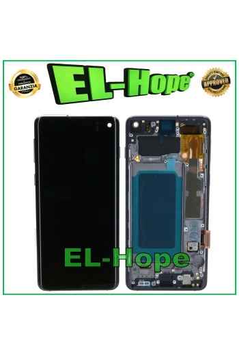 PANTALLA LCD OLED + MARCO PARA SAMSUNG GALAXY S10 SM-G973F PANTALLA TÁCTIL CRISTAL NEGRO