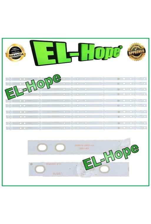 KIT DE 10 BARRAS DE 5 TIRAS LED PARA TV DE 55 AKAI DS55M7B-DS02-V01 DSBJ-WG LB878 L530mm