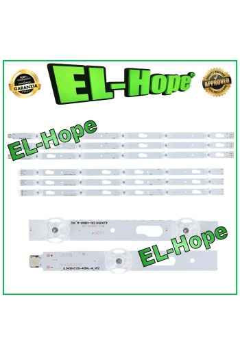 KIT 6 BARRAS 5 LED PARA TV SAMSUNG 43 JLD430A1330-408AR-M_V02 LB354 LB355