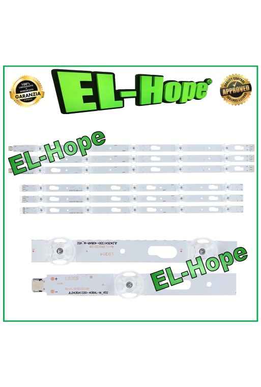 KIT 6 BARRAS 5 LED PARA TV SAMSUNG 43 JLD430A1330-408AR-M_V02 LB354 LB355