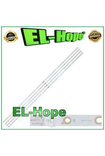 KIT DE 4 BARRAS DE 8 LED PARA TV PHILIPS DE 43 LBM430M0801-BW-3 L/R LB43104 43PUS616212 