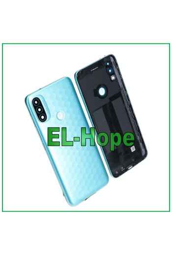 TAPA DE BATERÍA DE SERVICIO ORIGINAL MOTOROLA MOTO E20 XT-2155 PARTE POSTERIOR AZUL