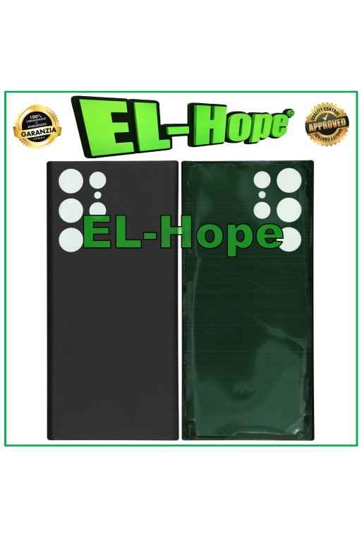 TAPA DE BATERÍA PARA SAMSUNG GALAXY S22 ULTRA SM-S908 CUERPO TRASERO NEGRO