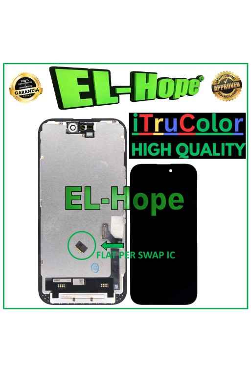 PANTALLA LCD INCELL iTruColor PARA APPLE IPHONE 15 PANTALLA TÁCTIL CRISTAL NEGRO