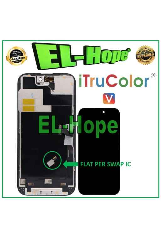 Pantalla LCD iTruColor INCELL para Apple iPhone 14 Pro, pantalla tactil de cristal, color negro