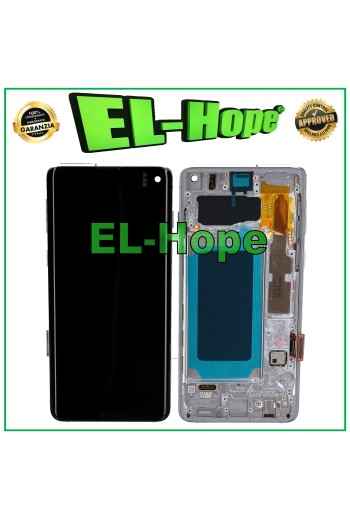 PANTALLA LCD CON MARCO OLED PARA SAMSUNG GALAXY S10 SM-G973F PANTALLA TÁCTIL CRISTAL BLANCO