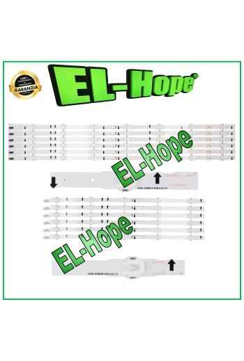 KIT DE 12 TIRAS DE LED PARA TELEVISOR DE 55 SAMSUNG D4GE-550DCA-R3/B SERIE 2014SVS55 UE55H