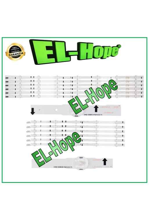 KIT DE 12 TIRAS DE LED PARA TELEVISOR DE 55 SAMSUNG D4GE-550DCA-R3/B SERIE 2014SVS55 UE55H