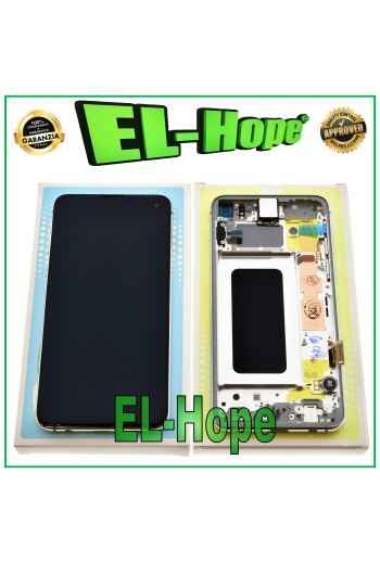 PANTALLA TÁCTIL + SERVICIO LCD ORIGINAL SAMSUNG GALAXY S10E SM-G970F PRISM BLANCO