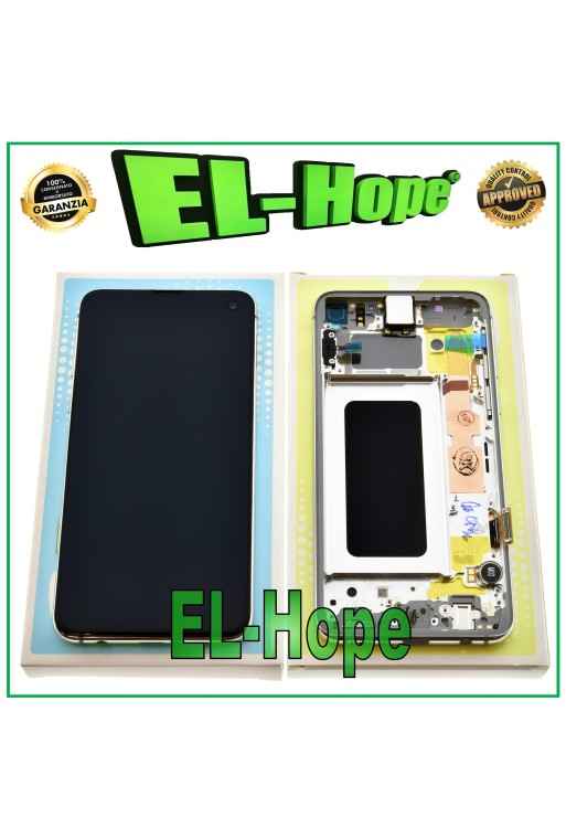 PANTALLA TÁCTIL + SERVICIO LCD ORIGINAL SAMSUNG GALAXY S10E SM-G970F PRISM BLANCO