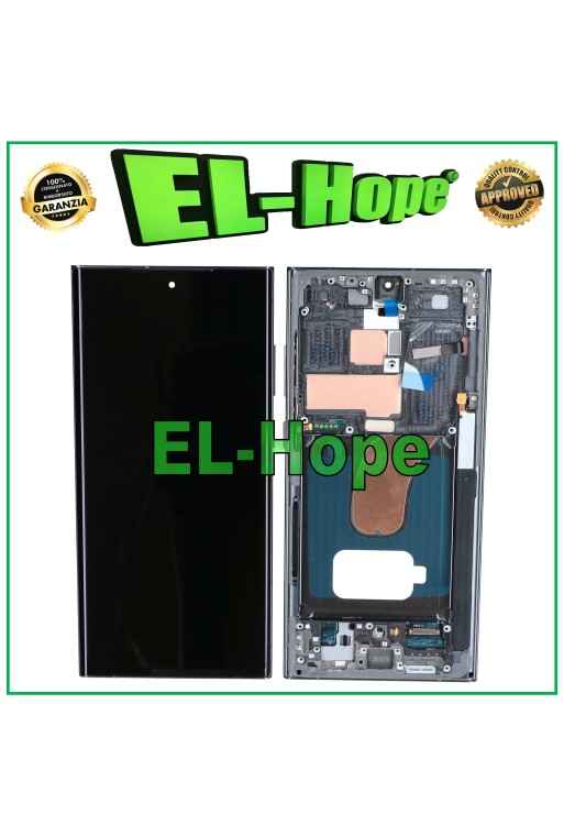 PANTALLA LCD TÁCTIL OLED + MARCO PARA SAMSUNG GALAXY S23 ULTRA SM-S918 VERDE VERDE