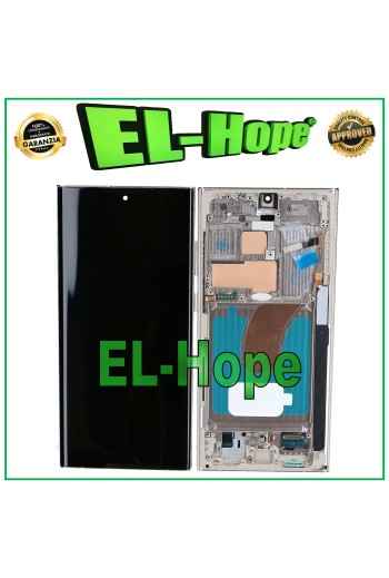 PANTALLA LCD CON MARCO TÁCTIL OLED PARA SAMSUNG GALAXY S23 ULTRA SM-S918 CREMA BEIGE 