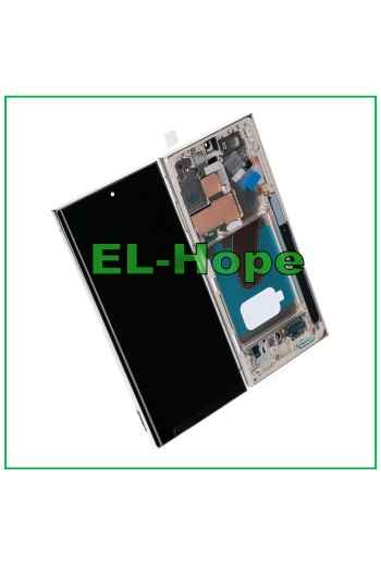 PANTALLA LCD CON MARCO TÁCTIL OLED PARA SAMSUNG GALAXY S23 ULTRA SM-S918 CREMA BEIGE 