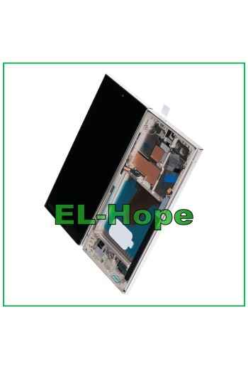 PANTALLA LCD CON MARCO TÁCTIL OLED PARA SAMSUNG GALAXY S23 ULTRA SM-S918 CREMA BEIGE 