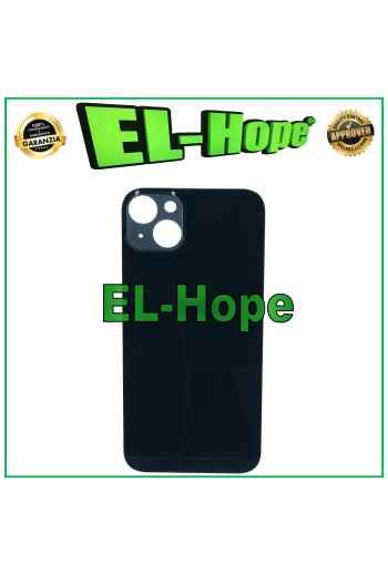CUBIERTA TRASERA DE BATERÍA CON CRISTAL PARA IPHONE 14 PLUS CON AGUJERO GRANDE NEGRO