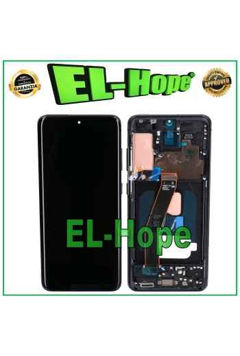 PANTALLA LCD OLED + MARCO PARA SAMSUNG GALAXY S20 SM-G980 G981 CRISTAL NEGRO TÁCTIL