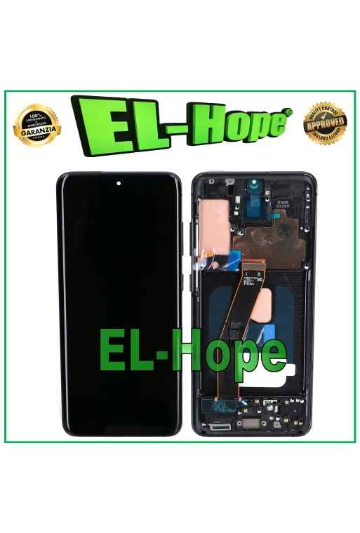 PANTALLA LCD OLED + MARCO PARA SAMSUNG GALAXY S20 SM-G980 G981 CRISTAL NEGRO TÁCTIL