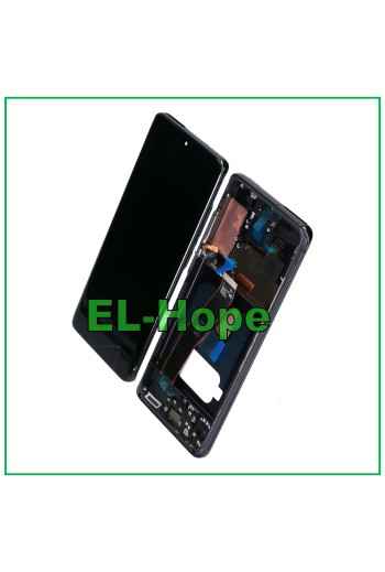 PANTALLA LCD OLED + MARCO PARA SAMSUNG GALAXY S20 SM-G980 G981 CRISTAL NEGRO TÁCTIL