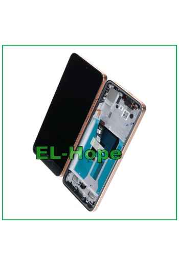 PANTALLA LCD ORIGINAL SERVICIO MOTOROLA MOTO EDGE 50 NEO XT2409 MARCO TÁCTIL DORADO