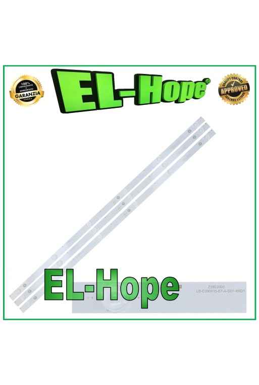 KIT DE 3 BARRAS DE 6 TIRAS LED PARA TV UNITED DE 39 LB-C39X15-E7-A-G01-XRD1 AGS4911 L715mm