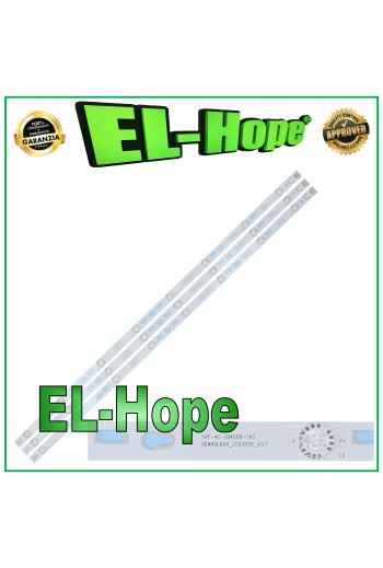 KIT DE 3 BARRAS DE 8 LED PARA TV DE 40 TCL TOT-40F3800-3X8-3030C V1 YHF-4C-LB4008-YH3