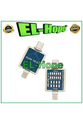 COMPROBADOR DE CARGA RELIFE TB-07 PARA IPHONE LIGHTNING TIPO C, DETECCIÓN DE CARGA EN LA BASE