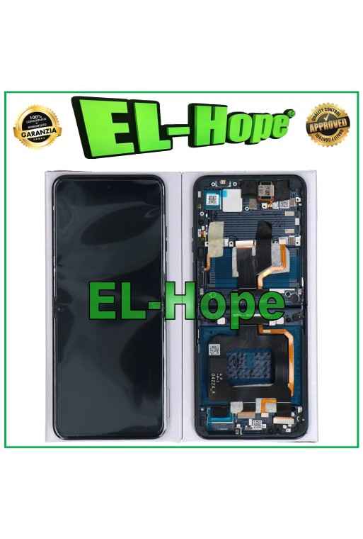 PANTALLA LCD TÁCTIL DE SERVICIO ORIGINAL MOTOROLA RAZR 50 ULTRA XT2451 MARCO NEGRO