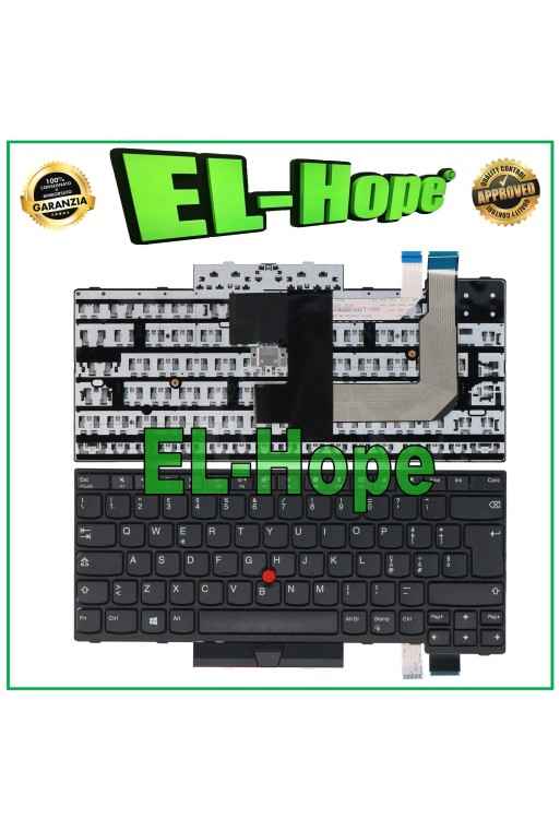 TECLADO ITALIANO PARA PORTÁTIL LENOVO THINKPAD T470 T480 A475 + TRACKPAD NEGRO