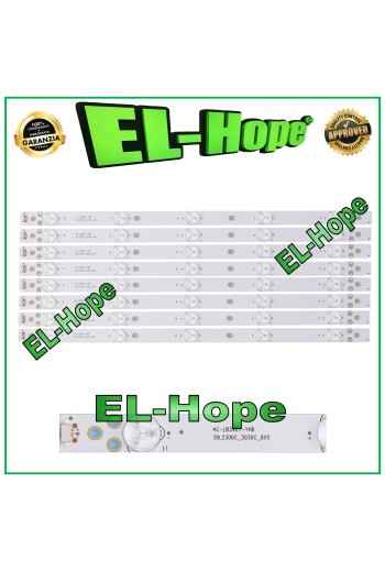 KIT DE 8 BARRAS DE 5 TIRAS LED PARA TV DE 39 TOSHIBA 4C-LB390T-YHB TCL-39L2306C-3030C-8X5