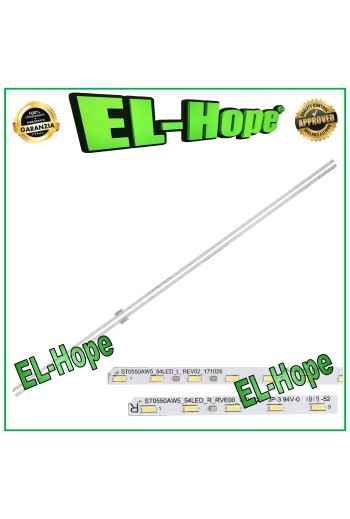 KIT DE 2 TIRAS DE LED DE 54 PARA TV SONY DE 55 ST055AZ5-54LED-L-REV00-180122 