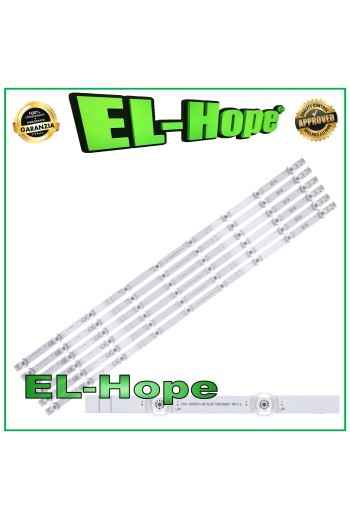 KIT 6 BARRAS 9 LED PARA TV HISENSE 65 CRH-BX65X1U813030T060999P HD650X1U71-T0