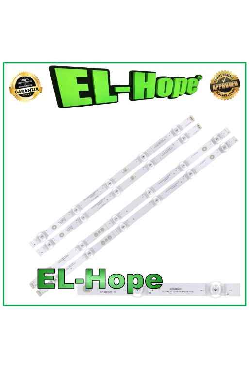 KIT DE 2 BARRAS 11 LED PARA TV 42 HISENSE HD425X1U71 JL.D425B1330-003AS-M-V02 3 PINES