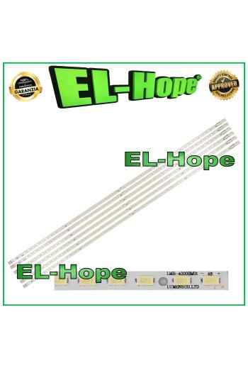 KIT 6 BARRAS 48 LEDs PARA TV 40 SAMSUNG SVS40-2ND-120HZ-M2-0709 LMB-4000BM03 454mm