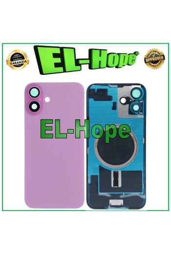 FUNDA TRASERA DE CRISTAL + MAGSAFE PARA IPHONE 16 PLUS ROSA